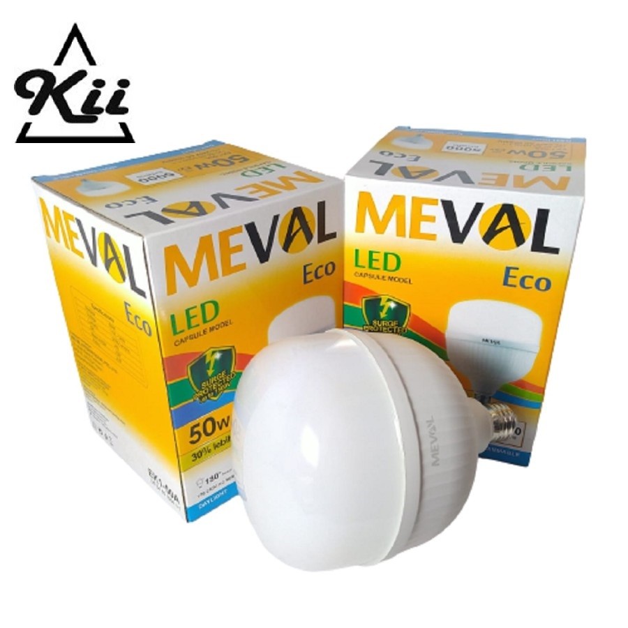 Meval Bohlam Bulb LED Putih - Meval Lampu Bohlam LED Putih 50 Watt