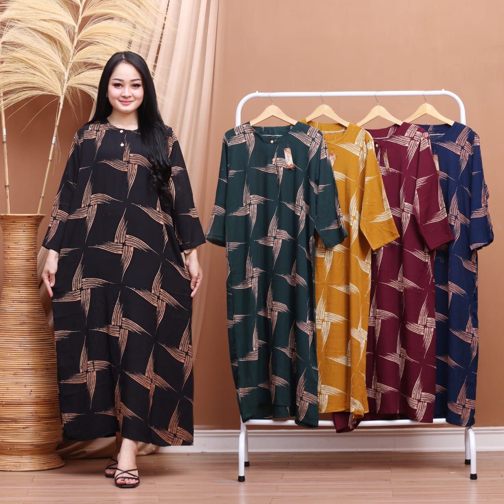 LONGDRESS CABUTAN BUSUI SURIKEN LD 110 DASTER BATIK LENGAN PANJANG KANCING DEPAN BUSUI LONG DRESS LENGAN PANJANG BAJU TIDUR WANITA BUMIL DASTER CEWEK KEKINIAN COD BATIK PEKALONGAN LONGDRES CABUT