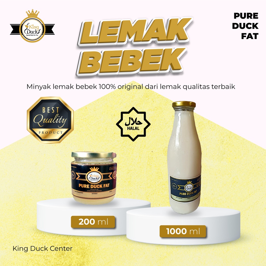 

MINYAK BEBEK/ LEMAK BEBEK (PURE DUCK FAT) 200 ml