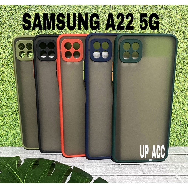 SAMSUNG A22 5G / Case Bumper Candy Matte FUZE Dove PROTECTOR Hybrid My Choice