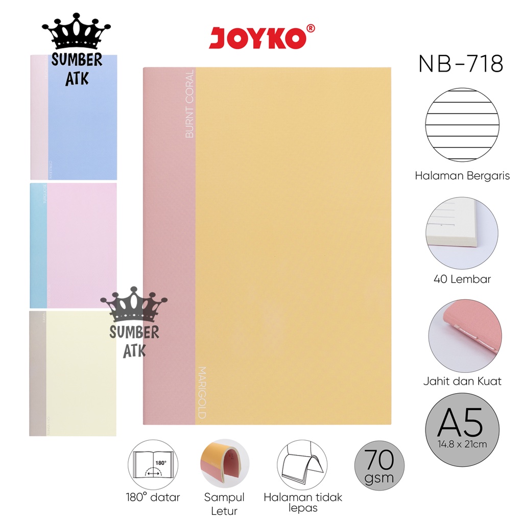 

Buku Tulis Catatan Bergaris Ruled Notebook Joyko NB-718 A5
