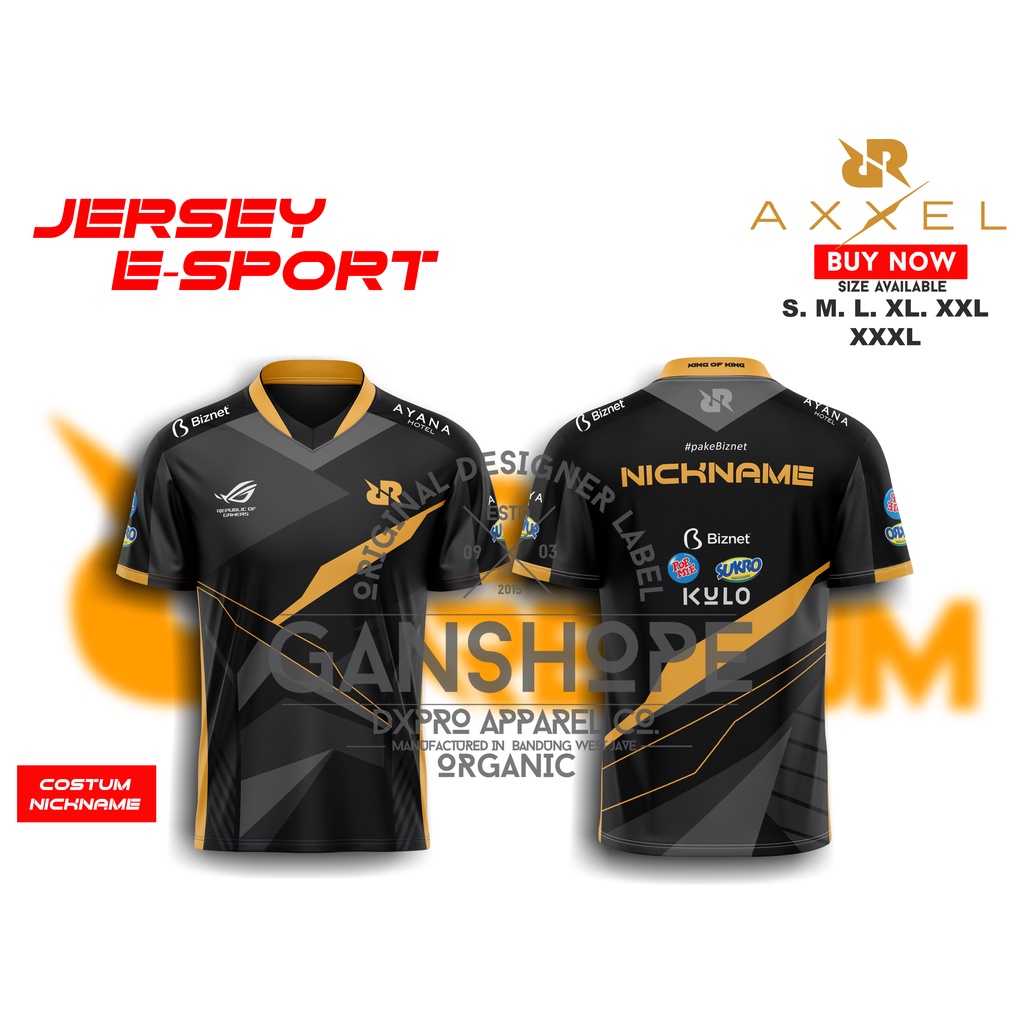KAOS JERSEY TERBARU RRQ SQUAD GAME 2021 FREE NICKNAME OFFICIAL PRO X