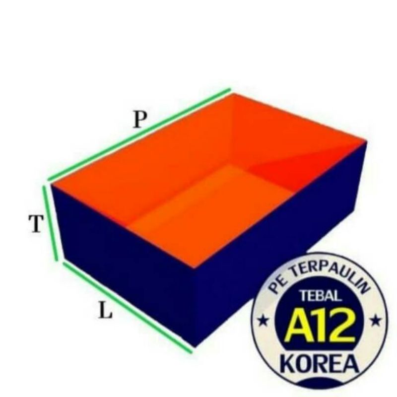Terpal Kolam  3x2x0,5  meter,Terpal A12 Korea buat ternak ikan
