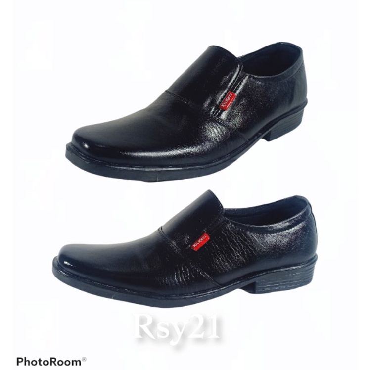 Sepatu Pantofel Pria MH01 Hitam Terbaru Kerja Kantor dan Acara