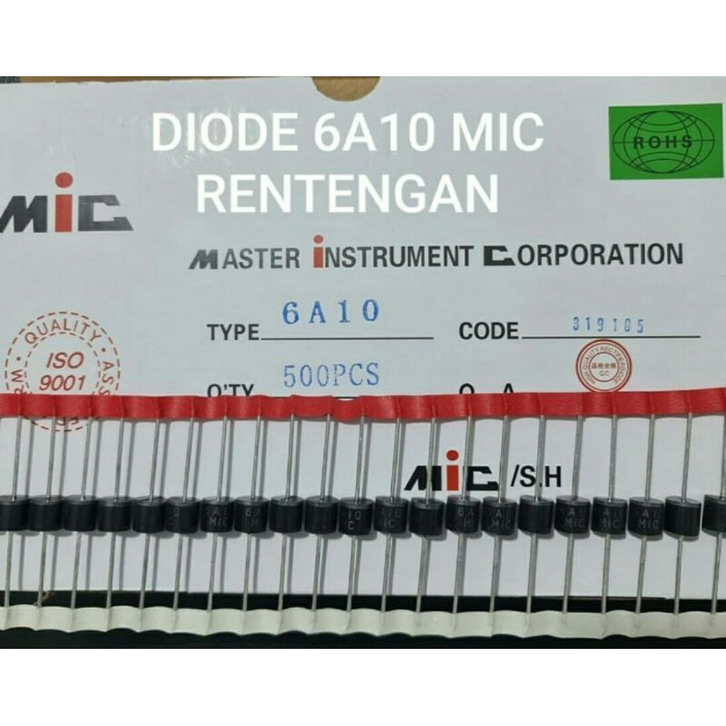 (isi 10 PCS) Dioda 6A MIC ORI 6A10