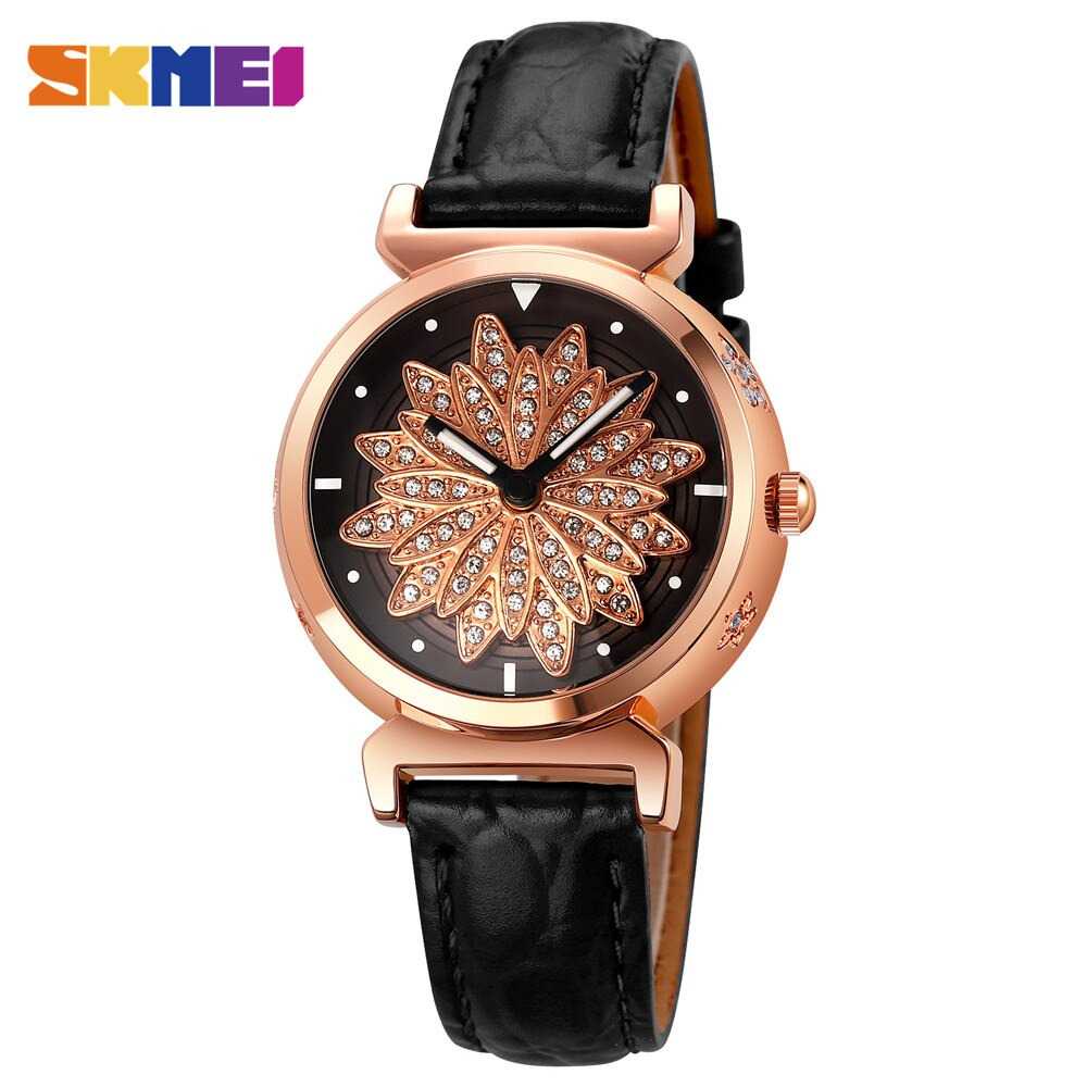 SKMEI Jam Tangan Analog Wanita  1766 Aneka warna Hitam Merah Biru Hijau kuning Titanium Gray Silver 