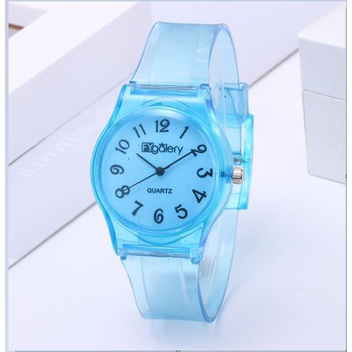 FYGALERY J189 Jam Tangan Transparan Wanita Jam Jelly Unisex Bahan Karet-7