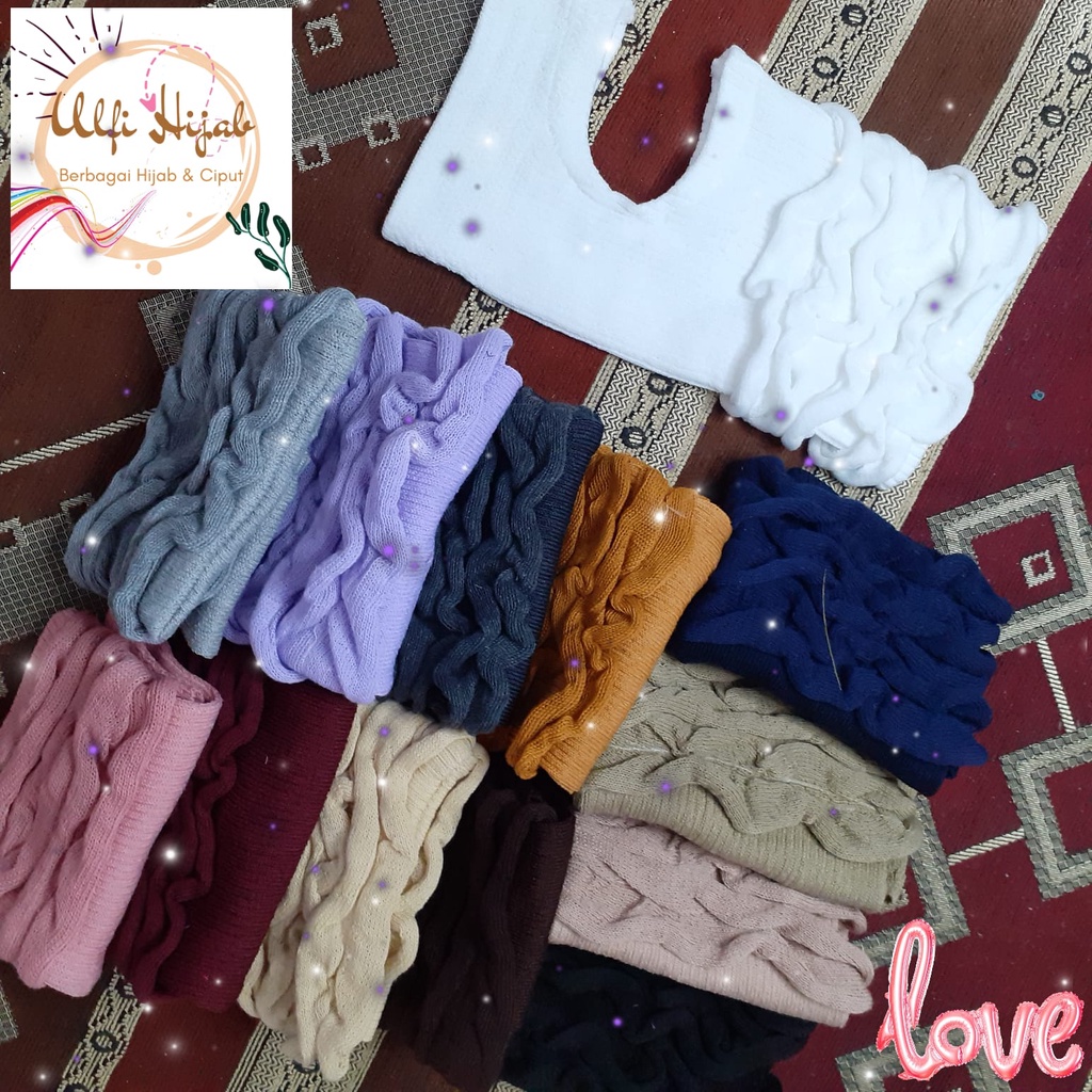 ANBUD KONDE / CIPUT RAJUT ANTI BUDEG / CIPUT KERUDUNG RAJUT ANTI BUDEG / DALEMAN KERUDUNG RAJUT / DA