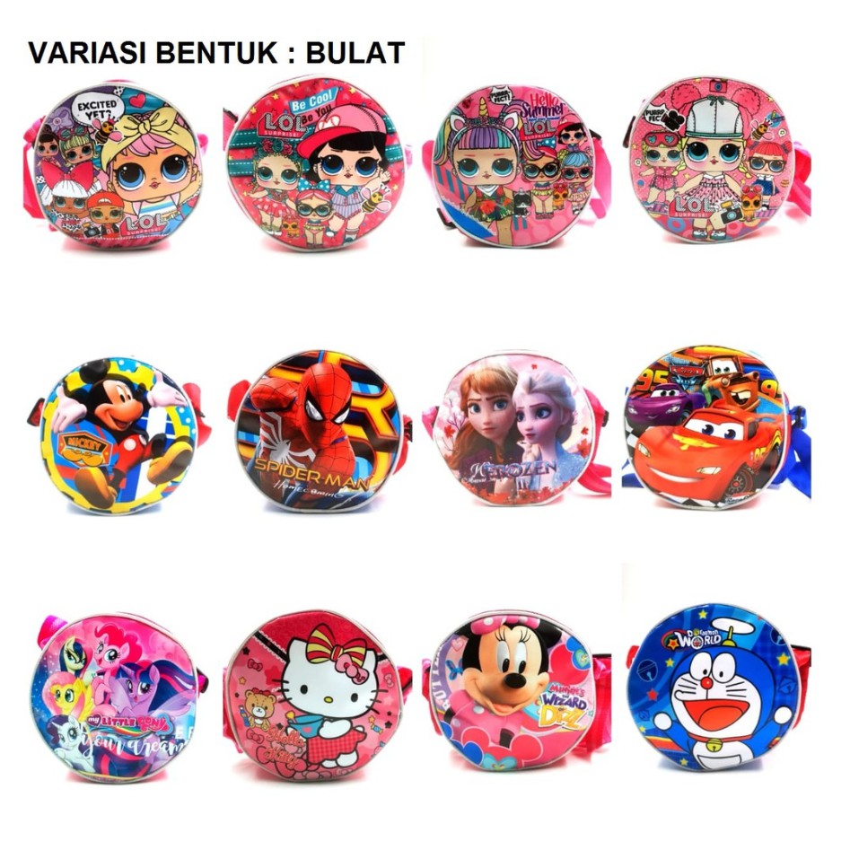 BAJ TAS SLEMPANG SELEMPANG anak murah / Souvenir ulang tahun anak / sovenir tas ultah anak (LOVE / BULAT / OVAL ) BE /TA032