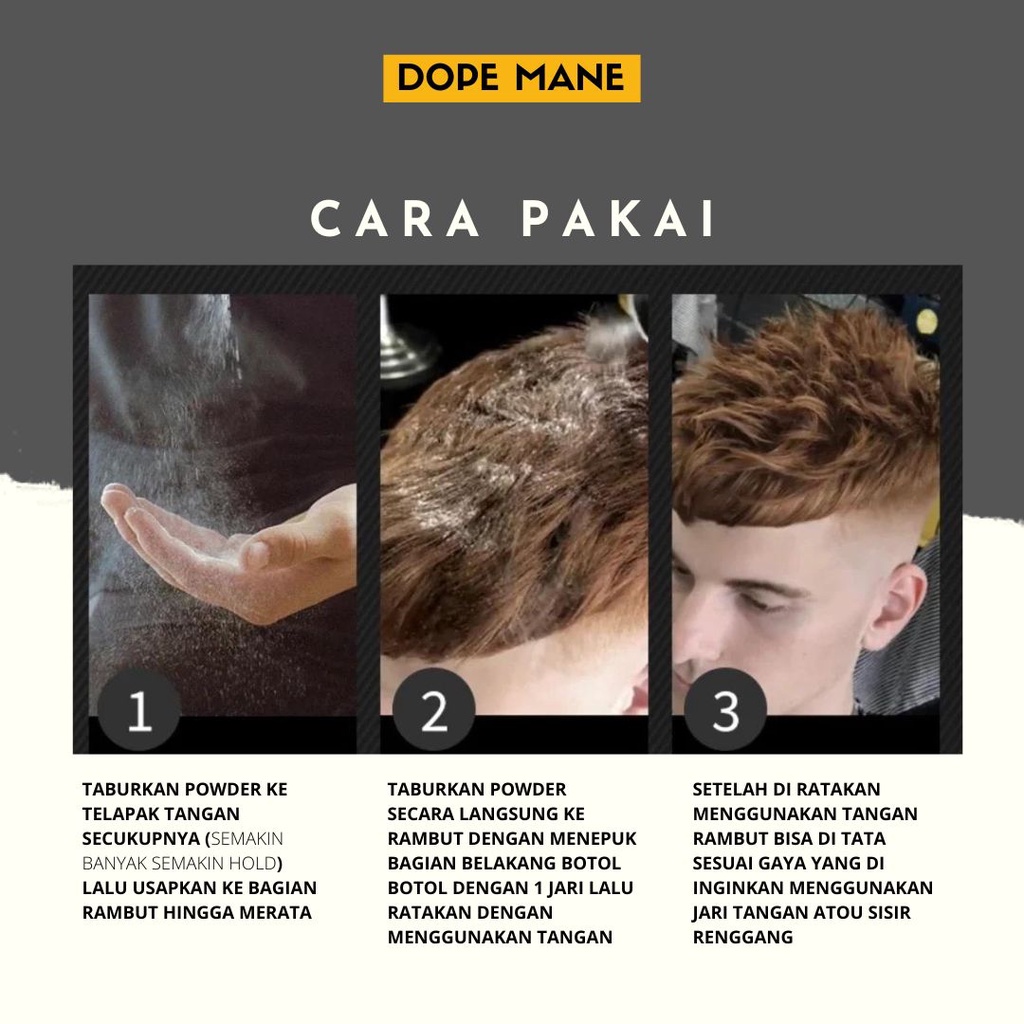 HAIR POWDER DOPE MANE 20g + GRATIS SISIR SAKU