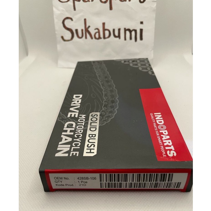Rantai Motor INDOPARTS SOLID BUSH 428 106 / 428-106