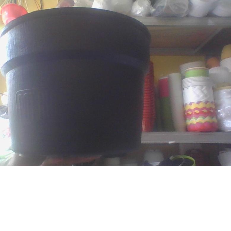 ☂ POT BUNGA YASINDO 32 [ POT KARET ] HITAM ➭