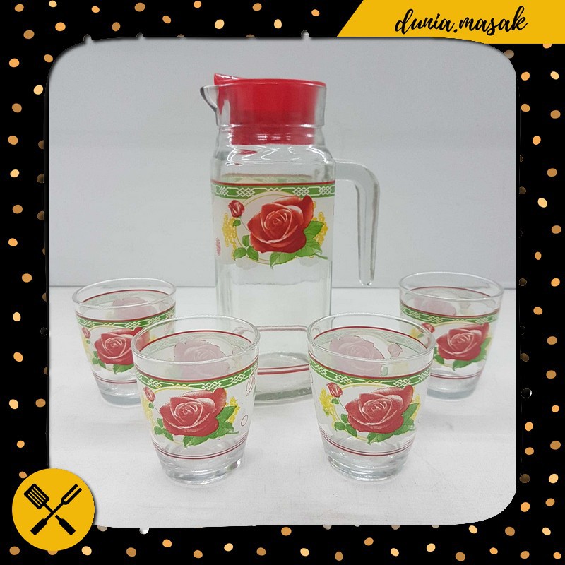 Sharon Drink Tea Set Teko Pitcher Kaca Unik Murah Berkualitas