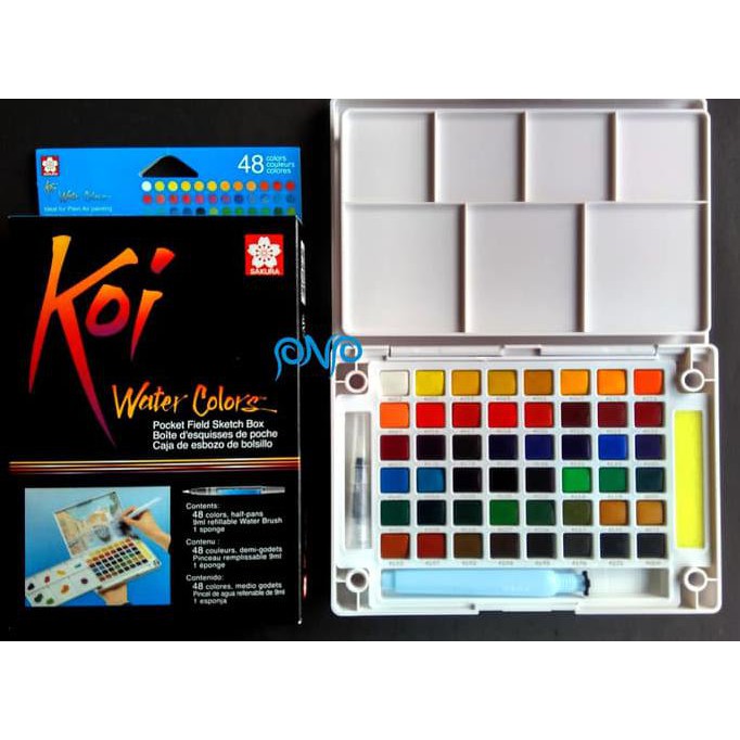 

HOT SALE SAKURA KOI WATER COLORS 48 COLOR SKETCH POCKET BOX SET