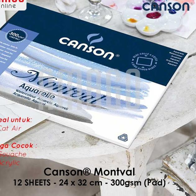 

CANSON MONTVAL - 12 SHEETS - 24X32 CP - 300G (PAD) - 200807319KODE BARU