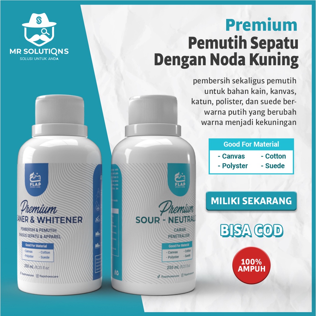 Pemutih Sepatu Putih Sneakers Yang Menguning Pembersih Penghilang Noda Kuning di Sepatu White Canvas