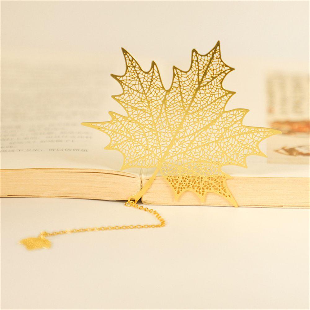 Mxbeauty Bookmark Perlengkapan Sekolah Daun Urat Tempat Buku Retro Klip Buku Gaya Cina Vintage Leaf Bookmark