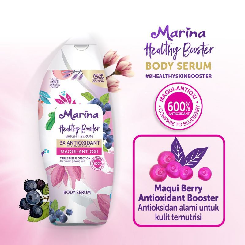 New marina body lotion serum &amp; healty boster  185 ml handbody