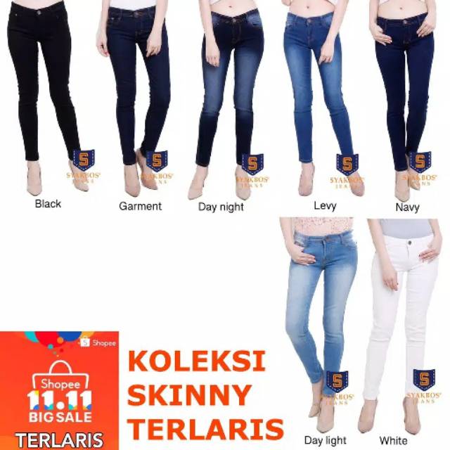 Celana Jeans Cewek/Wanita Skinny Pensil Bagus Murah Mantap Stretch Skinny