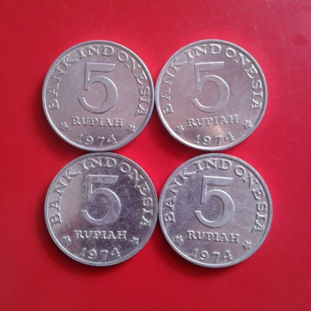 Koin 5 rupiah KB (Keluarga Berencana) tahun 1974 (besar)