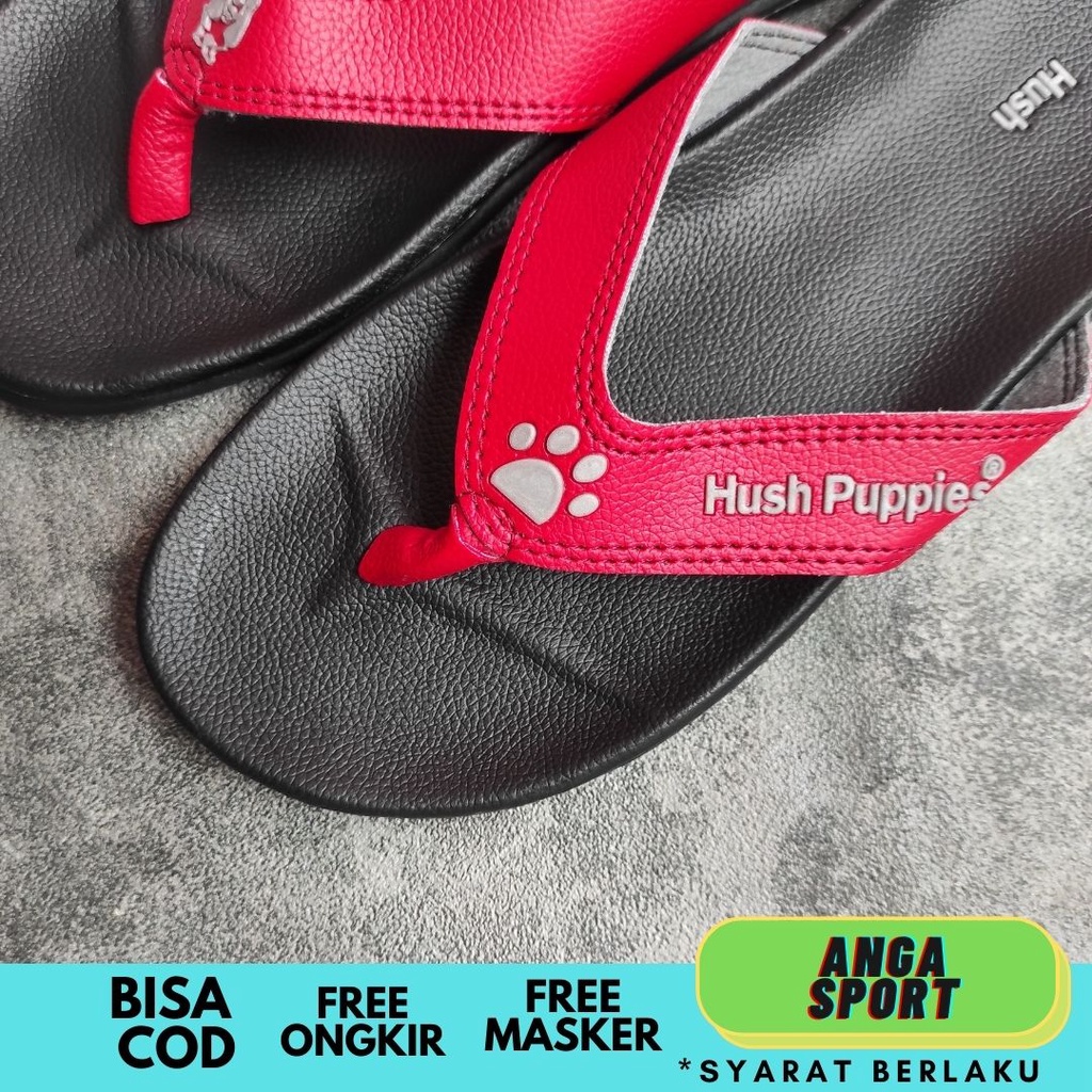 SANDAL HUSH PUPPIES JEPIT PRIA HITAM MERAH PREMIUM SIZE 39-43 / SANDAL JEPIT DEWASA KANTORAN TERMURAH / SENDAL DISTRO JEPIT RUMAHAN SANTAI KEREN