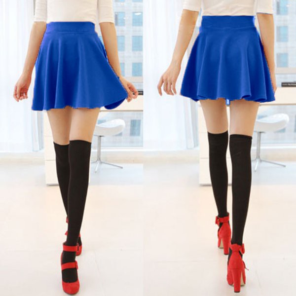 HYERIES Rok Korea Flare Mini Skirt A line / Rok Pendek Polos / Rok Scuba / Short Skirt