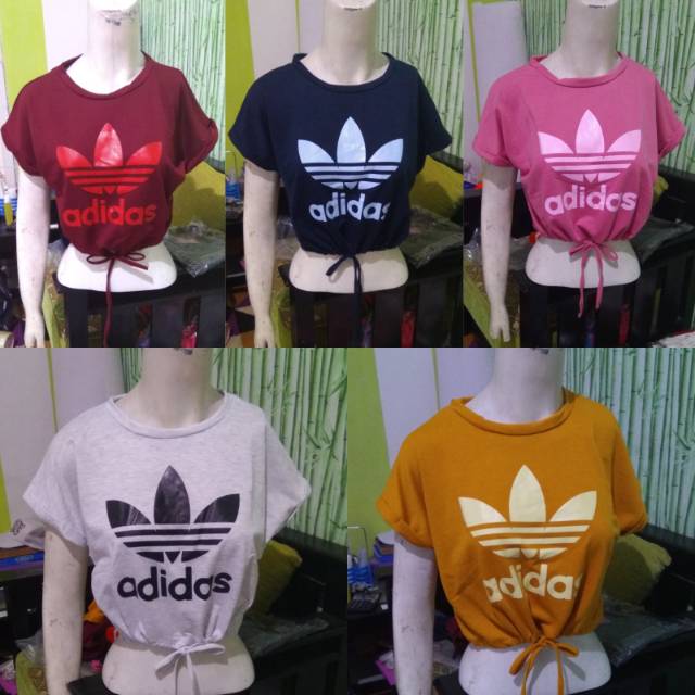 Atasan crop adidas
