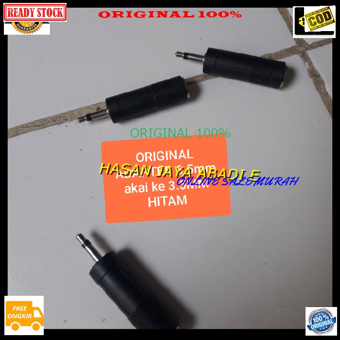 G249 jack 3,5mm cowo jek akai akay 6,5 mm cewe mic adapter mik konektor microphone sambungan splitter audio sound extension penyambung suara headset headphone converter female male canon aux dvd ampli stereo original male female  JACK 6,5MM CEWE DAN 3,5MM