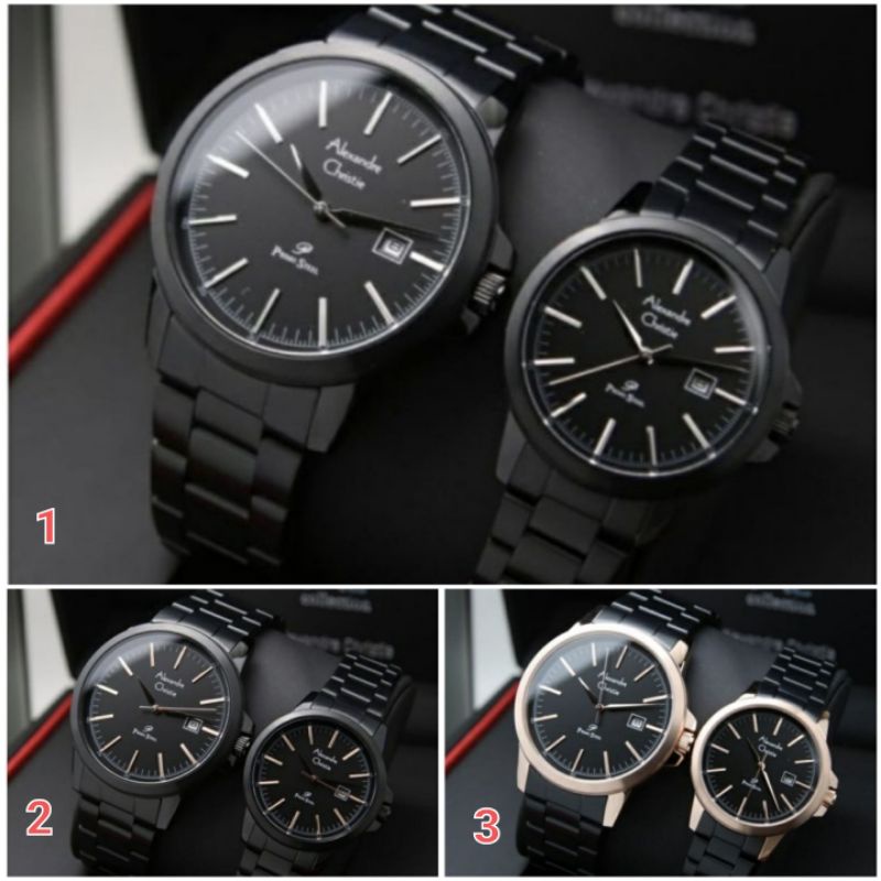 Jam Tangan Couple Alexandre Christie AC1008 Original