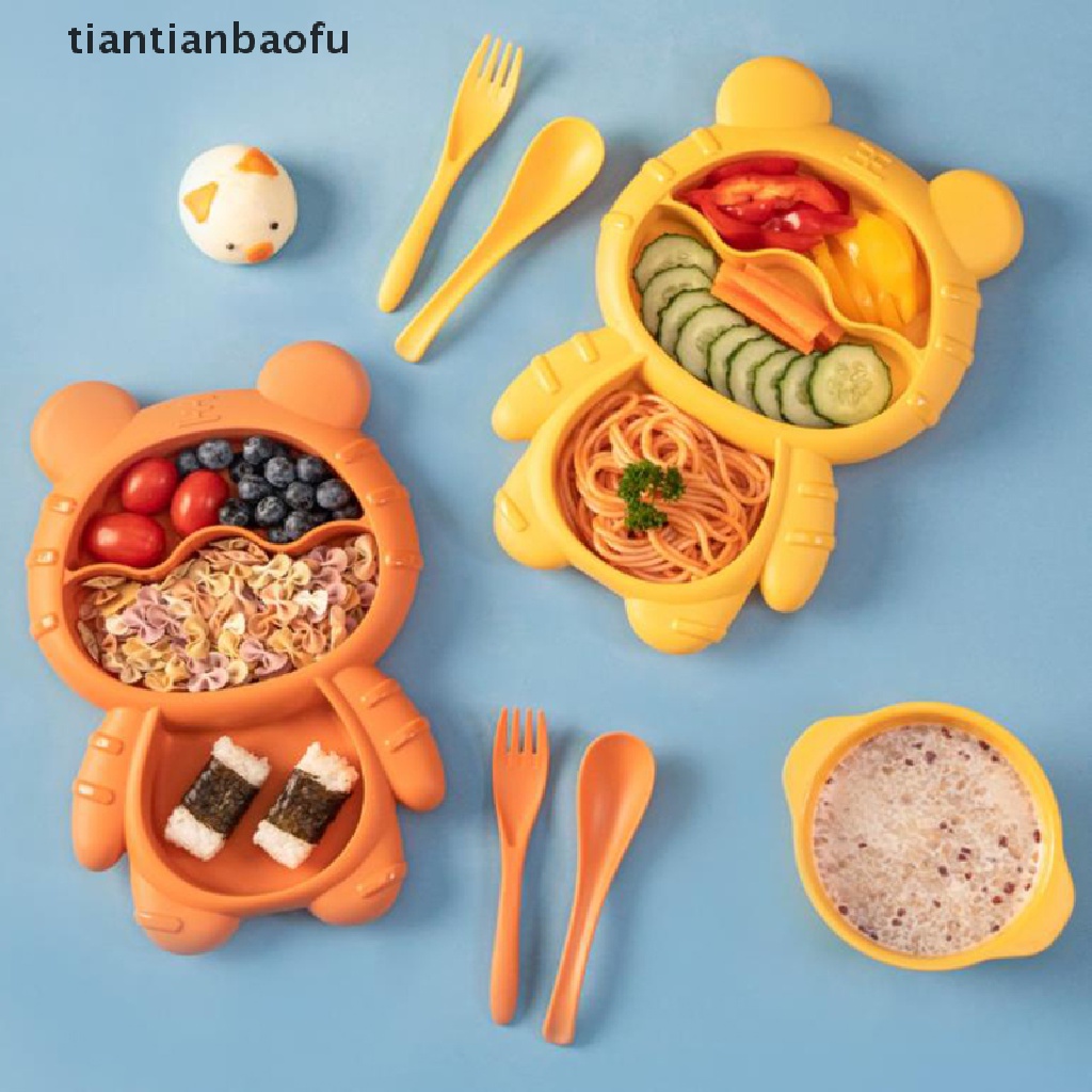 4pcs / Set Peralatan Makan Motif Kartun Untuk Anak