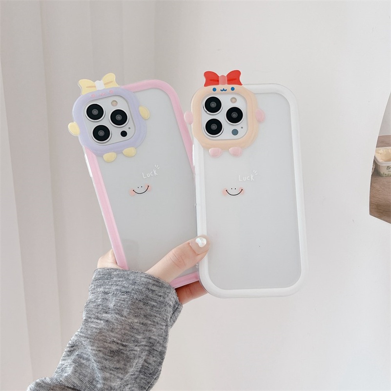 Casing Silikon iPhone 14 13 12 11 Pro Max X Xr Xs Max 7 8 6 6s Plus SE 2020 Shockproof Motif Monster Kecil