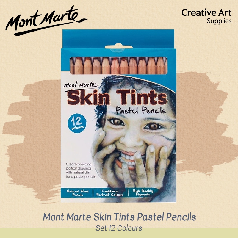 

Mont Marte Skin Tints Pastel Pencils 12pce