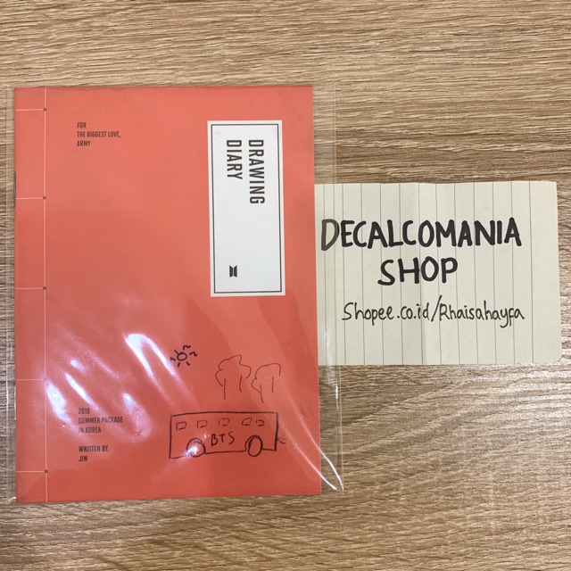 OFFICIAL Drawing Diary JIN BTS Summer Package 2019 ( Seokjin Sumpack Book )