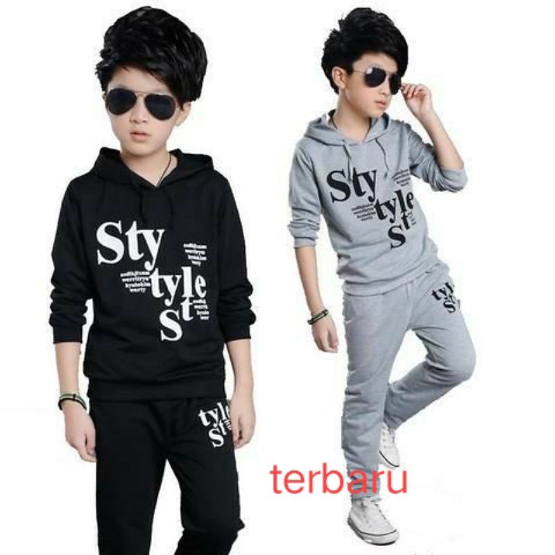 Setelan Sweater Hoodie STYLE Anak Anak Pakaian anak Laki-laki Dan Perempuan Terbaru