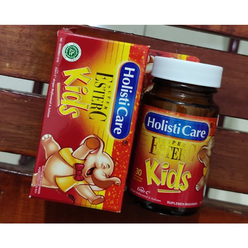 Holisti Care Ester C KIDS / 30 Tablet HISAP / RASA JERUK / MENGANDUNG XYLITOL KESEHATAN GIGI