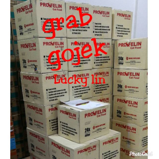 Makanan kucing profelin kaleng 400gr per dus per box profelin kaleng 1box 24 kaleng