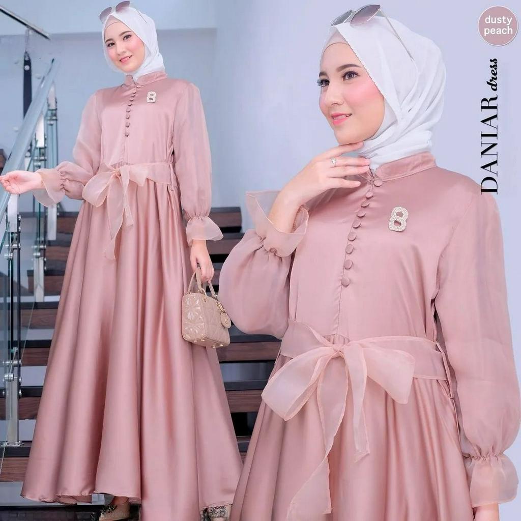 GAMIS WANITA DANIARA DRESS BAHAN MAXMARA MIX ORGANZA LD 100 - 120 L PB 138 BUSUI VARIASI KANCING BISA UNTUK BUSUI FRIENDLY GAMIS WANITA TERBARU 2023 DRESS WANITA FASHION MUSLIM MAXY DRESS JUMBO DRESS SAGE GREEN