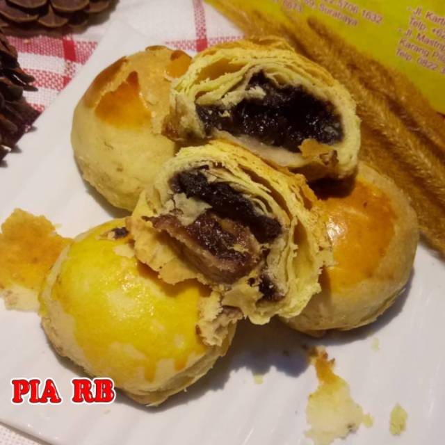 KUE PIA PISANG COKLAT / BAKPIA RASA PISANG COKLAT / PIA RB PISANG COKLAT