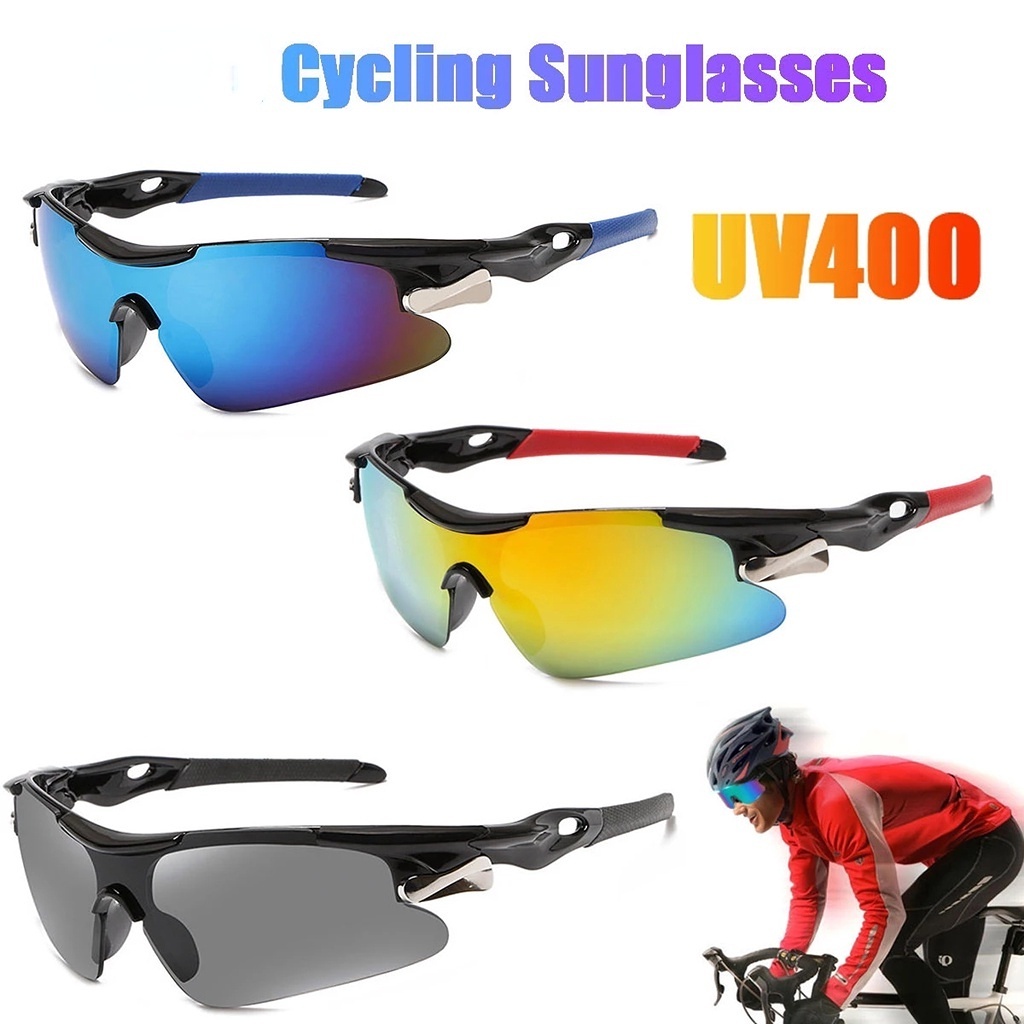 Sport Unisex Fashion Warna-Warni Nyaman Perlindungan UV Santai Luar Ruangan Kacamata Bersepeda Anti-Kabut Kacamata Sepeda Gunung Tahan Angin Night Vision Polarized Kacamata Matahari Untuk Mengemudi