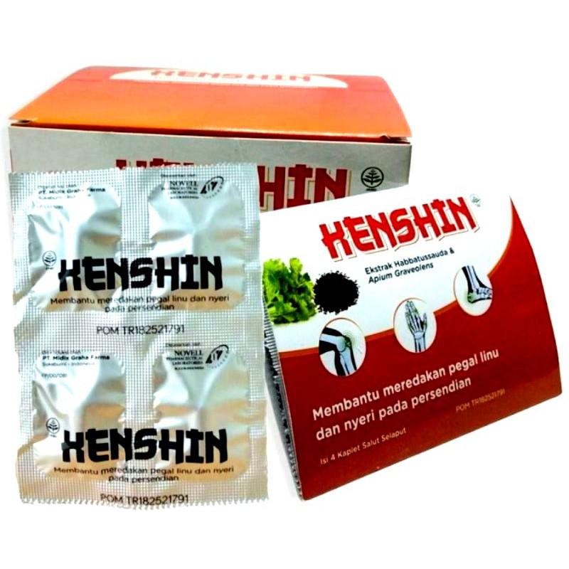 Kenshin (Isi 12 Strip) - Meredakan Pegal Linu dan Nyeri Pada Persendian