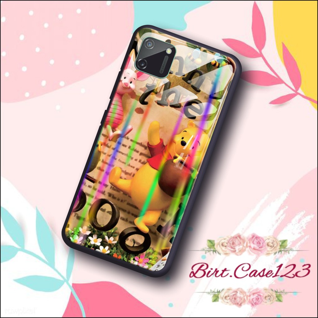 case softcase gambar WINNIE THE POOH back case glass aurora Oppo A3s A1k A5 A9 2020 A7 F9 A5s BC187