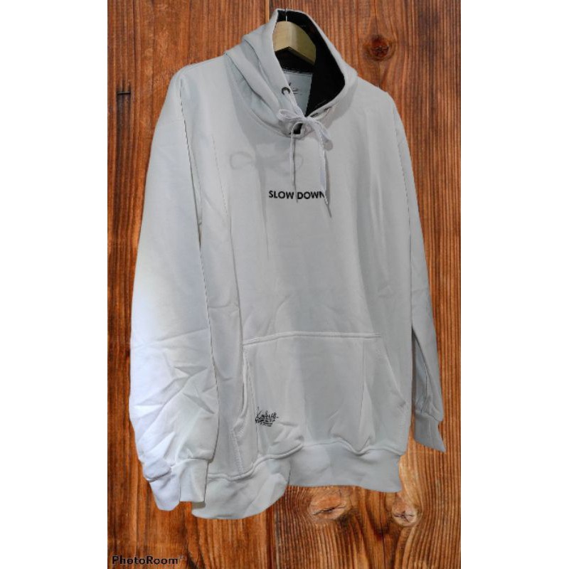 sweater putih/white hoodie/sweater cewek cowok/unisex