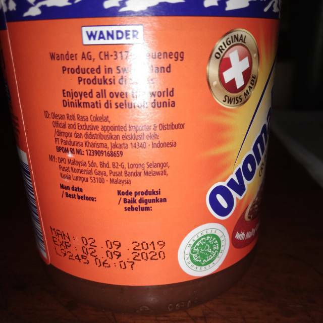 OVOMALTINE 380g Crunchy Cream exp SEPTEMBER 2020