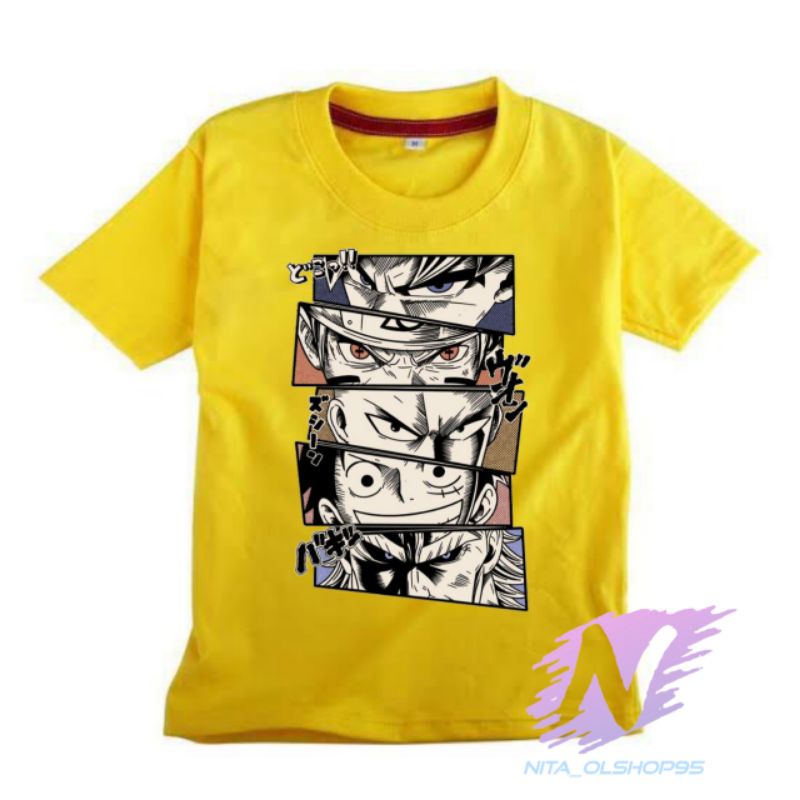 kaos anak anime karakter utama baju anak anime