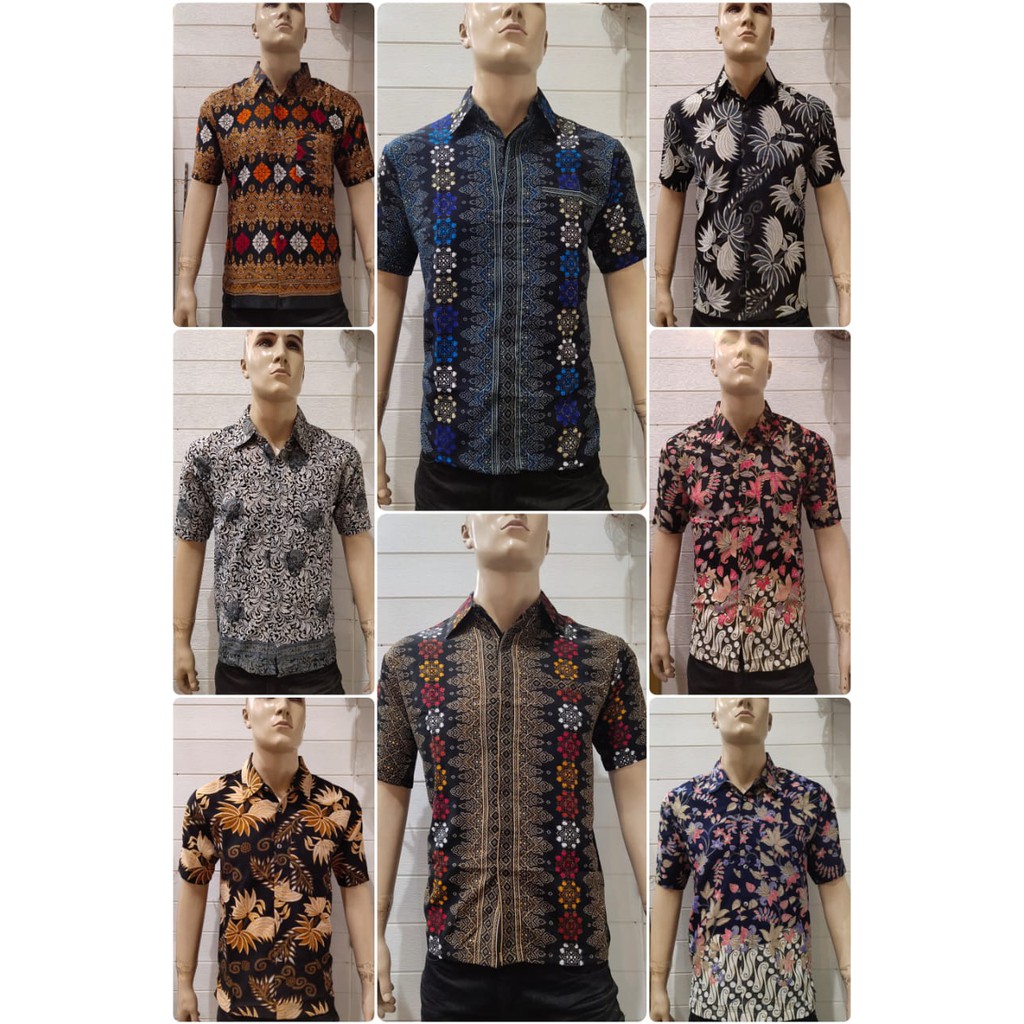 BATIK PRIA LENGAN PENDEK MOTIF TERBARU