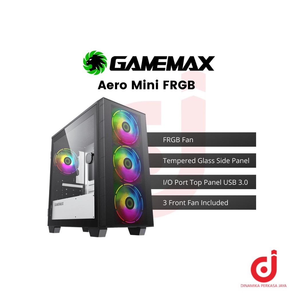 Jual Casing Gamemax Aero Mini Frgb Tempered Glass Gaming Micro Atx Case