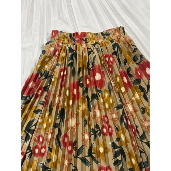 ROK PLISKET PREMIUM MOTIF FLORA TERBARU // ROK MOTIF FLORA // ROK PLISKET BUNGA FLORA // READY 8 WARNA