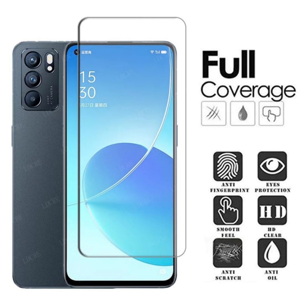 PROMO 2in1 Tempered Glass Bening OPPO Reno6 5G Anti Gores layar kaca Free Garskin Reno 6 5G