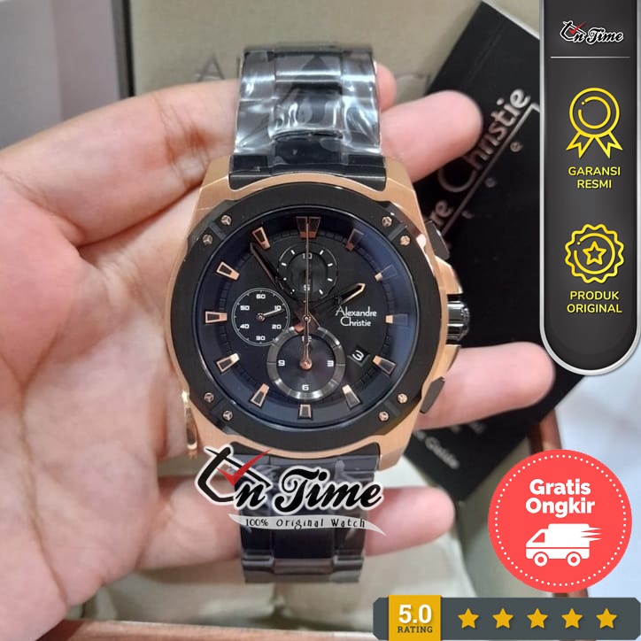 Alexandre Christie AC 6595 MC Jam Tangan Pria Ori Stainless
