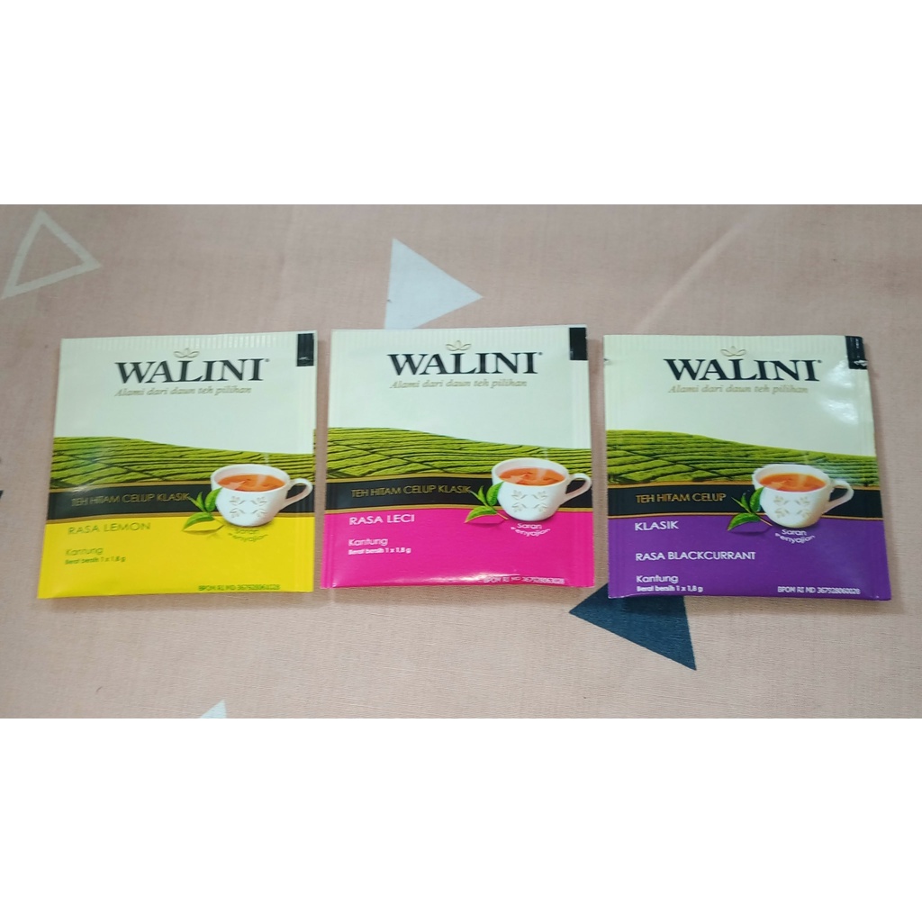 

Teh walini celup eceran rasa lemon/blackurrant/leci
